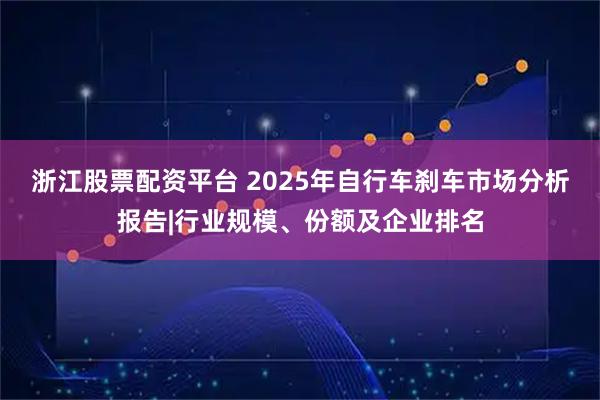 浙江股票配资平台 2025年自行车刹车市场分析报告|行业规模、份额及企业排名